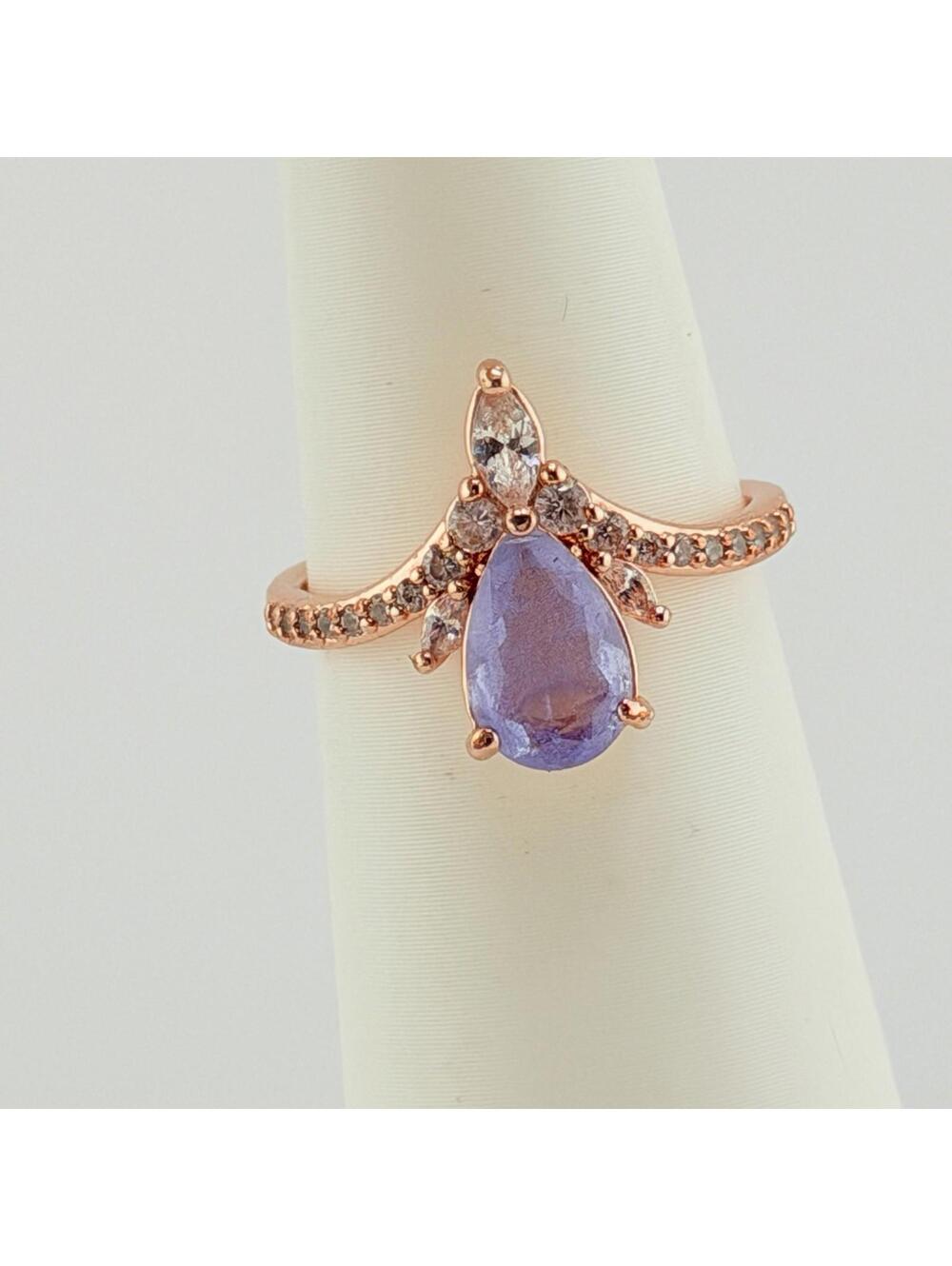 Bomb Party Sz 7 “ Lost Without You” Lavender Fluorite +Quartz Rose Gold RBP8209